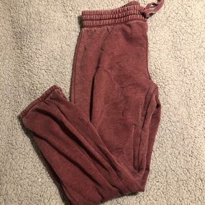 Burgundy sweatpants